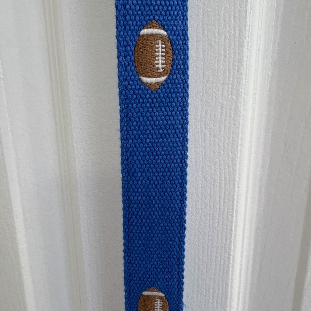 Blue Football Patterned Belt